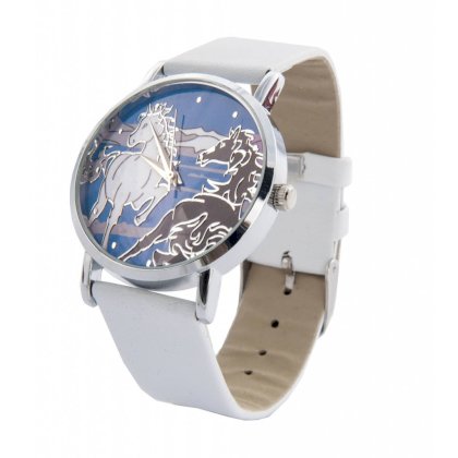 Zegarek -Horse- HKM 5779. Kategoria: , zegarki, HKM . Kolor złoty/biały