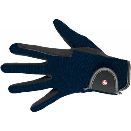 Jeździeckie rękawiczki -Professional Nubuk Imitation- czarny/ciemny niebieski