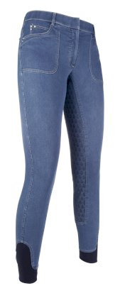 Bryczesy -Santa Rosa Denim-pełen lej silikon LIMIT Lauria Garrelli, niebieski jeansowy, 95636100