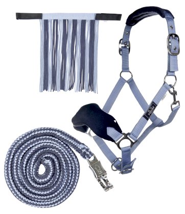Kantar z frędzlami i uwiązem z bezp. karab. HKM, błękit/niebieski, 107346463