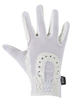 Rękawiczki -Glitter- HKM, biały, 105381200