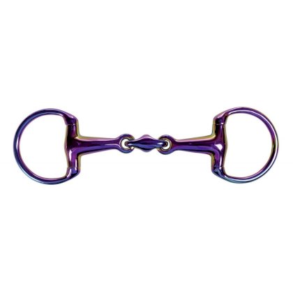 Wędzidło podwójnie łamane oliwkowe -Rainbow- 16mm HKM, -