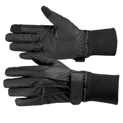 Zimowe rękawiczki jeździeckie Horze PU, czarne