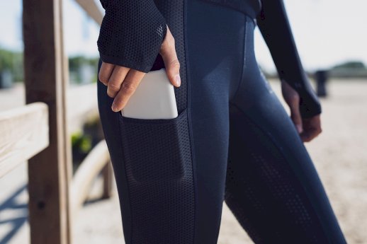 Legginsy jeździeckie Eskadron Reflexx, granatowe