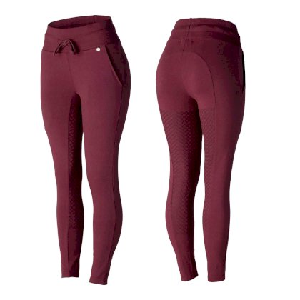 Legginsy jeździeckie Elinor Horze, bordowe