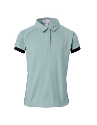 Młodzieżowa koszulka treningowa  do jazdy konnej Horze Laura Junior, Corydalis Blue