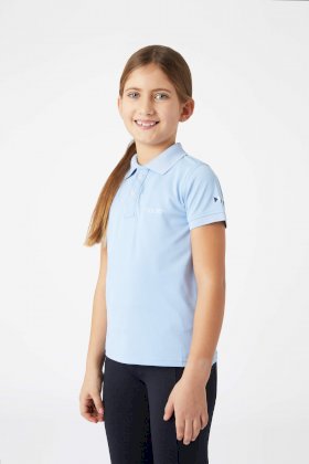 Dziecięcy Polo Shirt do jazdy konnej Horze Awee, cashmere blue