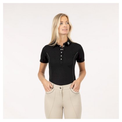 ANKY Poloshirt Essential Elegancka koszulka treningowa, black przód