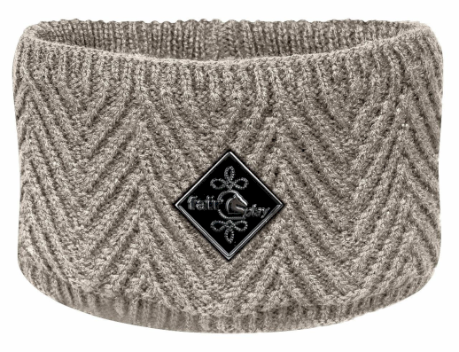 Ciepła opaska jeździecka FairPlay NAGANO, ciemny beż