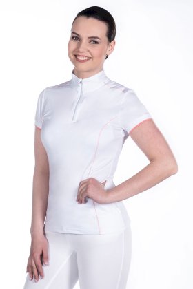 Koszulka konkursowa na zawody jeździeckie Equilibrio Style, biała