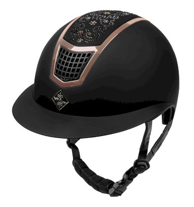 Kask jeździecki FairPlay QUANTINUM CHIC W-V, czarny rosegold