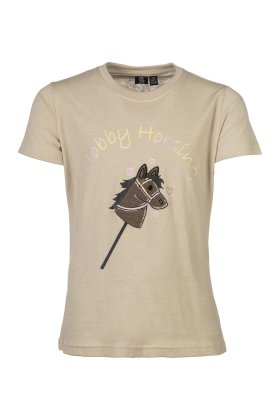 T-Shirt dziecięcy HKM Hobby Horsing Rainbow, beżowy