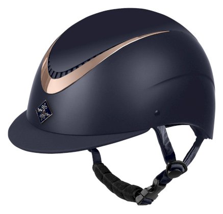 Kask jeździecki FairPlay APOLEUS RG, granat/ rosegold