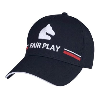 Czapka z daszkiem z otworem na kitkę FairPlay Jockey, granat