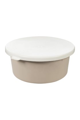 Miska na paszę, z naklejkami Excellent 5L beżowa