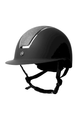 Kask Jeździecki Monarch II Metallic Glitter, czarny/srebrny