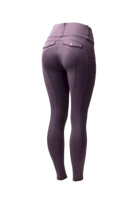 Legginsy jeździeckie z wysokim stanem Horze Anya, śliwka