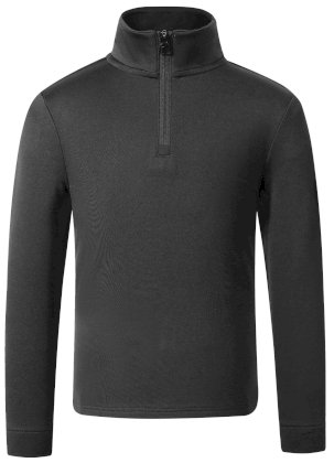 Bluza funkcyjna ocieplana dziecięca Covalliero Active Shirt 2025, czarna