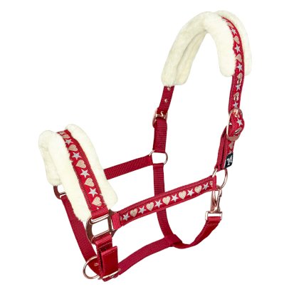 Kantar z futerkiem Cyntia, czerwony