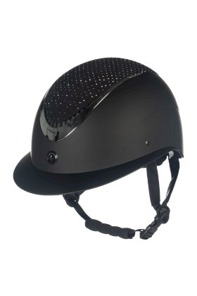 Kask jeździecki HKM Alarion Diamond, czarny/czarny