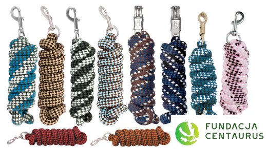 Gruby uwiąz bawełniany dla koni z Fundacji Centaurus, różne kolory