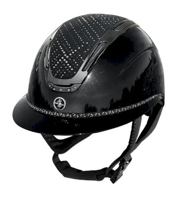 Kask jeździecki FAIRPLAY EQUILEUS W-V STELLIFY SHINY, czarny