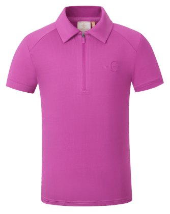 Koszulka jeździecka Polo dziecięca Covaliero 2026, light berry