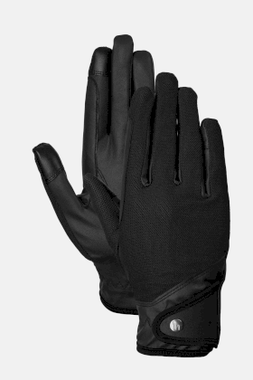 Rękawiczki jeździeckie Ally Mesh na lato, czarne Rękawiczki jeździeckie Ally Mesh na lato, czarne