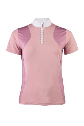 Koszulka konkursowa ze stójką Glam, brudny róż