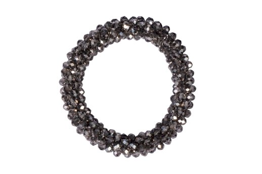 Ozdobna gumka do włosów Crystal, srebrna