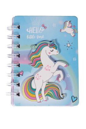Notatnik Unicorn mini z motywem jednorożca, 4 warianty kolorystyczne