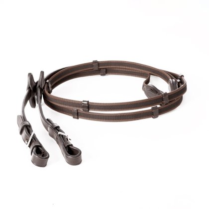 Cienkie wodze gripp ze stoperami, brązowe