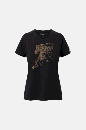 T-Shirt Kathrin damski w stylu westernowym, czarny