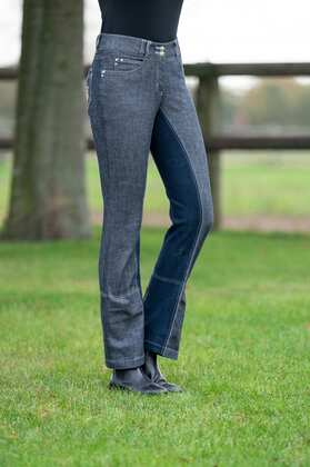 Jodhpury westernowe damskie Miss Blink, jeans/granat Jodhpury westernowe damskie Miss Blink, jeans/granat