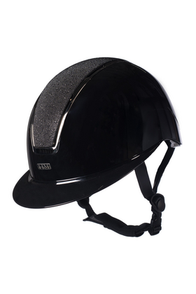 Kask jeździecki HKM Lady Shield Brillant, czarny/srebrny