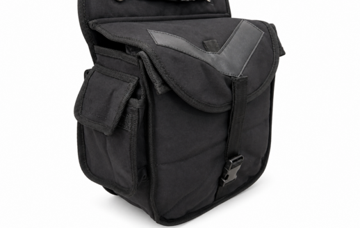 Sakwa na siodło, duża podwójna, czarna