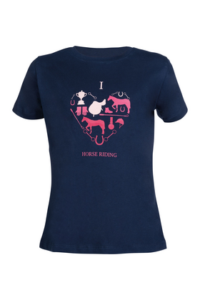 T-shirt dziecięcy I love horse riding, granat T-shirt dziecięcy I love horse riding, granat