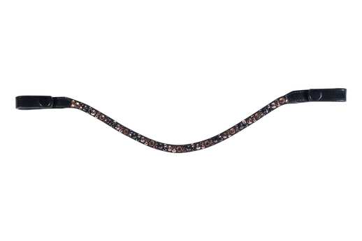 Naczółek Rosegold Glamour z syntetycznymi diamencikami, czarny/rosegold