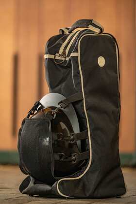 Torba na oficerki i kask HKM Joules, czarny/beż