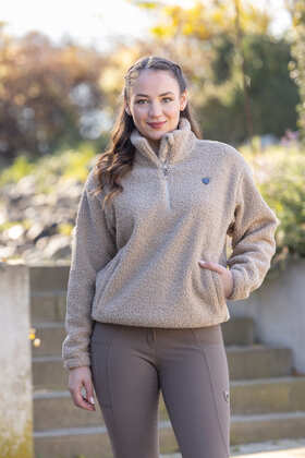 Bluza polar Teddy, Covalliero 2026, beżowa Bluza polar Teddy, Covalliero 2026, beżowa