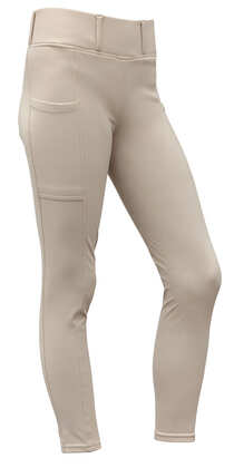 Legginsy jeździeckie dziecięce ocieplane Covalliero F/W 2026, beżowe