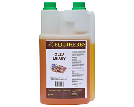 EQUIHERBS olej lniany dla koni, 1L
