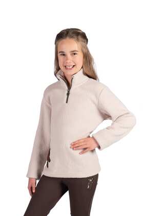 Bluza polarowa dziecięca Mia, beżowa Bluza polarowa dziecięca Mia, beżowa