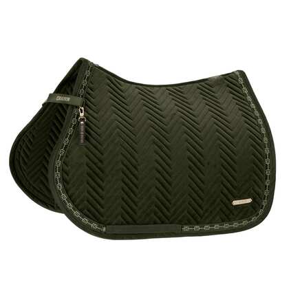 Czaprak Velvet Eskadron Heritage 26/27, deep moss Czaprak Velvet Eskadron Heritage 26/27, deep moss