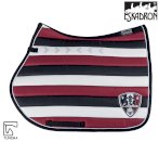 Eskadron Wroclaw - czaprak Eskadron Classic Sports Stripes, czarno-bordowo-biały, jesien-zima 2015