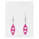 Kolczyki HR 2 końskie głowy, różowe