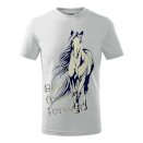 Koszulka dziecięca z koniem Friends Forever, biała