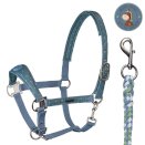 Kantar z uwiązem Eskadron Nici 2016/2017 Pin Buckle, mid blue