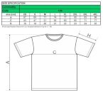 Tabela rozmiarów T-shirt z koniem, męski, jasno szary melanż