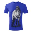 Koszulka z konikiem Piccolo, chabrowa